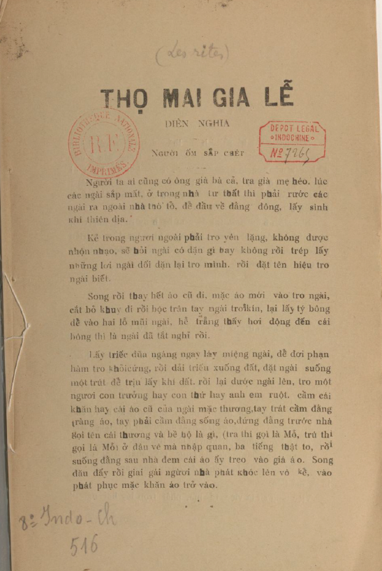 Thọ Mai Gia Lễ Diễn Nghĩa - Phú Văn Dương - 1927 - Hình ảnh 2