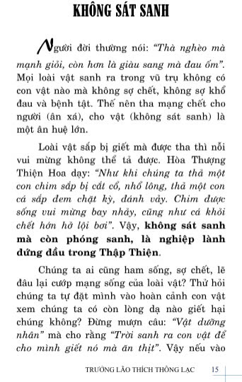 Hành Thập Thiện Và Tứ Vô Lượng Tâm - Trưởng Lão Thích Thông Lạc - Hình ảnh 2